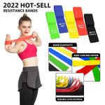 product_image_name-Generic-Sac avec 5 Bandes Élastique de Résistance différents poids pour fitness musculation full body développe cuisse développe fesse naturel développe hanche plat - 5 Pièces -2