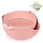 product_image_name-Generic-Égouttoir à fruits pour panier de passoire à pâtes Double - Rose-4