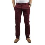 Pantalon kaki rouge bordeaux 