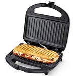 Machine panini avec revêtement antiadhésif 750 W poignée toucher froid, rétractable