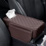 product_image_name-Generic-Accoudoir De Voiture Tapis De Boîte Booster Voiture Sac De Rangement En Tissu Renforcé - Marron-1
