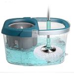 product_image_name-Generic-Sceau Double Disque Rotatif Balai ménages en acier inoxydable automatique Barillet pression à la main-2