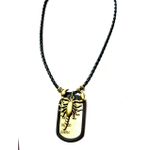 Collier pendentif - Style Class’Chic - Similicuir  - Scorpion