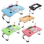 product_image_name-Generic-Table de lit Multifonctions pliable pour ordinateur et repas - Blanc-3