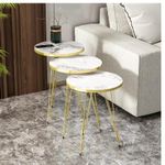 product_image_name-Generic-Tables d'appoint, Bois Métal, B 38 cm x H 45,5 cm H 49,5 cm H 53,5 cm-3