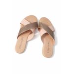 Sandales plates pour femme en cuir de qualité 