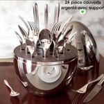 Ensemble de Cuillères - une boîte à couverts en forme d'œuf - 24 Pièces