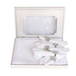 Nappe de Table + 8 Serviettes de table - Blanc 9pièces