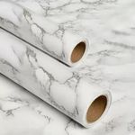 product_image_name-Generic-Papier autocollant amovible de qualité commerciale à motif marbre blanc - 10m X 45cm-3
