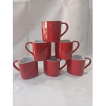 Lot de 6 tasses à café ou de mugs en céramique couleur verte