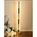 Lampe de chevet cylindrique à segment lumineux H124 cm – Lampadaire design moderne pour chambre, salon, décoration intérieure