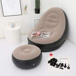 product_image_name-General-Canapé gonflable portable + repose-pieds + pompe électrique - gris-1