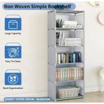 product_image_name-Generic-Bibliothèque Grise à 5 Niveaux De Grande Capacité, étagère De Rangement, Armoire à Chaussures-1