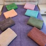 White Label Set serviettes 2 pièces en couleur  100 % coton