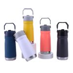 product_image_name-Generic-Mug Isotherme Gobelet en acier inoxydable avec paille, bouteille d'eau isolée sous vide for la maison, le bureau ou la voiture, tasse réutilisable avec rabat étanche à la paille Tasse Isotherme Café-1