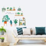 product_image_name-Generic-Sticker mural imperméable Plante en pot - Décoration de chambre d'enfant - Décoration intérieure - Stickers muraux autocollants à faire soi-même-5