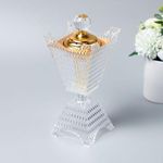 Encensoir de Luxe en Cristal Arabesque – Brûleur de Parfum Élégant avec Support Doré