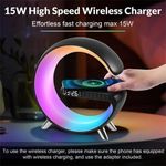 product_image_name-Generic-Haut-parleur Bluetooth portable, Charge sans fil, Lumière RGB, Réveil, Horloge-6