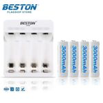 Chargeur USB avec Pile Rechargeable AA Pack de 4 Beston 3000mAH 1.2V