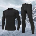 product_image_name-Fashion-Vêtements d'entraînement de fitness 2 en 1, sous-vêtements thermiques de sport, leggings - Noir-1