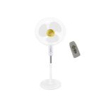 Evernal Ventilateur Sur Pied - Blanc - Evernal + Télécommande