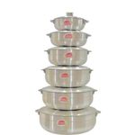Ensemble de 06 marmites en ALUMINIUM de bonne qualité