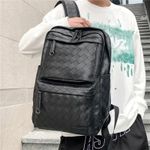 product_image_name-Generic-Sac à Dos en cuir PU tissé de style Anglais, Conception classique ,décontracte Noir-1