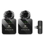 product_image_name-Puluz-Microphone cravate sans fil pour téléphone Type-C, récepteur Type-C - Noir-1
