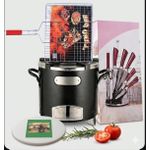 Pack Tabaski. 4 en 1 Fourneau +grillage+planche+ 8 couteaux