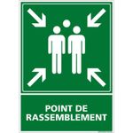 Panneau Point de Rassemblement en PVC – Signalisation de Sécurité Incendie – Format A3 (29,7 x 42 cm) 
