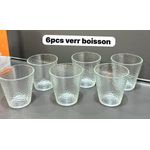 Lot de 6 Verres boisson blanc