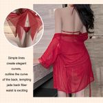 product_image_name-Fashion-Lingerie sexy maille sans dos à travers papillon Halter cou robe de nuit-3