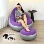 product_image_name-General-Canapé Gonflable Portable + Repose-Pieds + Pompe Électrique - Violet-1