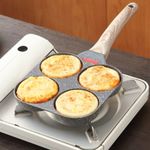 product_image_name-Generic-Poêle à Frire Steak Œuf Crêpe Antiadhésive 4 Cup - 24cm-3