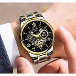 product_image_name-Fashion-Montre Homme de Luxe Creuse Noctilucente Étanche - Noir/Or-4