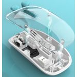 product_image_name-Generic-Souris sans fil Transparente double mode (2,4 GHz + Bluetooth), souris silencieuse rechargeable USB-C avec molette de défilement en métal, 1200/1600 DPI, pour ordinateur portable, PC, tablette-4