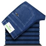 product_image_name-Fashion-Jeans stretch décontractés haut de gamme pour hommes - Coupe droite ajustée, confortables et polyvalents, pantalons en denim délavé pour les jeunes et les hommes d'âge mûr-2