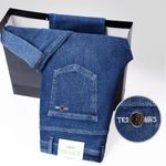 product_image_name-Fashion-Jeans stretch décontractés haut de gamme pour hommes - Coupe droite ajustée, confortables et polyvalents, pantalons en denim délavé pour les jeunes et les hommes d'âge mûr-3