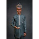 product_image_name-Generic-Ensemble 2 Pièces Tradi-moderne en lin canadien avec broderie pour Enfant - 4 à 9ans - Vert-1