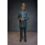 product_image_name-Generic-Ensemble 2 Pièces Tradi-moderne en lin canadien avec broderie pour Enfant - 4 à 9ans - Vert-2