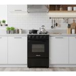 product_image_name-Bruhm-Cuisinière à Gaz 4 Feux - BGC-5540IB– Finition Noir Mat & Inox avec Four Haute Performance-2