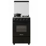 product_image_name-Bruhm-Cuisinière à Gaz 4 Feux - BGC-5540IB– Finition Noir Mat & Inox avec Four Haute Performance-3