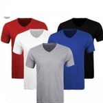 Lot de 5 T-shirt de couleur unique hommes