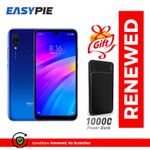Renewed Xiaomi Redmi 7 Bleu 6,26" 3+32 Go 12MP+2MP 4000mAh avec Batterie Externe Gratuite EasyPie 10000mAh 22,5W