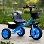 product_image_name-Generic-Vélo Tricycle pour Enfant Bébé - 3 Roues Bleu pour Garçon avec Sonnette, Panier Avant et Arrière-7