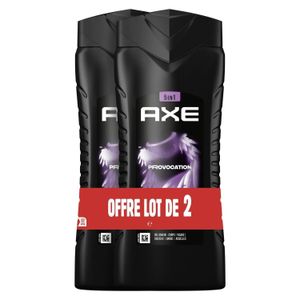 Axe Provocation - Lot De 2 Gels Douche Homme 5-En-1 (Parfum Sensuel & Boisé) - 2x400ml