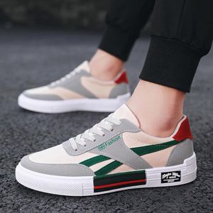 AIDAILU Baskets Chaussures de Sport en Toile pour Hommes Décontracté Gris et Vert  