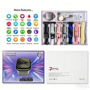 Série 10 7-en-1 bracelet 2.2 "Bluetooth appel plein écran tactile Smartwatch- pour Android et iOS