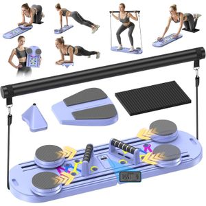 TodyJeyHo Pilates Board, équipement de reformage de Pilates pliable avec minuterie, 7 en 1 Machine de reformage de Pilates Portable polyvalente Kit de Pilates pour l’entraînement à la maison, Fitness, exercice, Abs, équipement de base