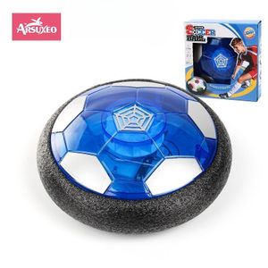 Arsuxeo Ballon de football électrique de 18 cm suspendu Jouets de football Flottant Sur Coussin d'air Cadeau de football en mousse pour enfants avec lumière LED